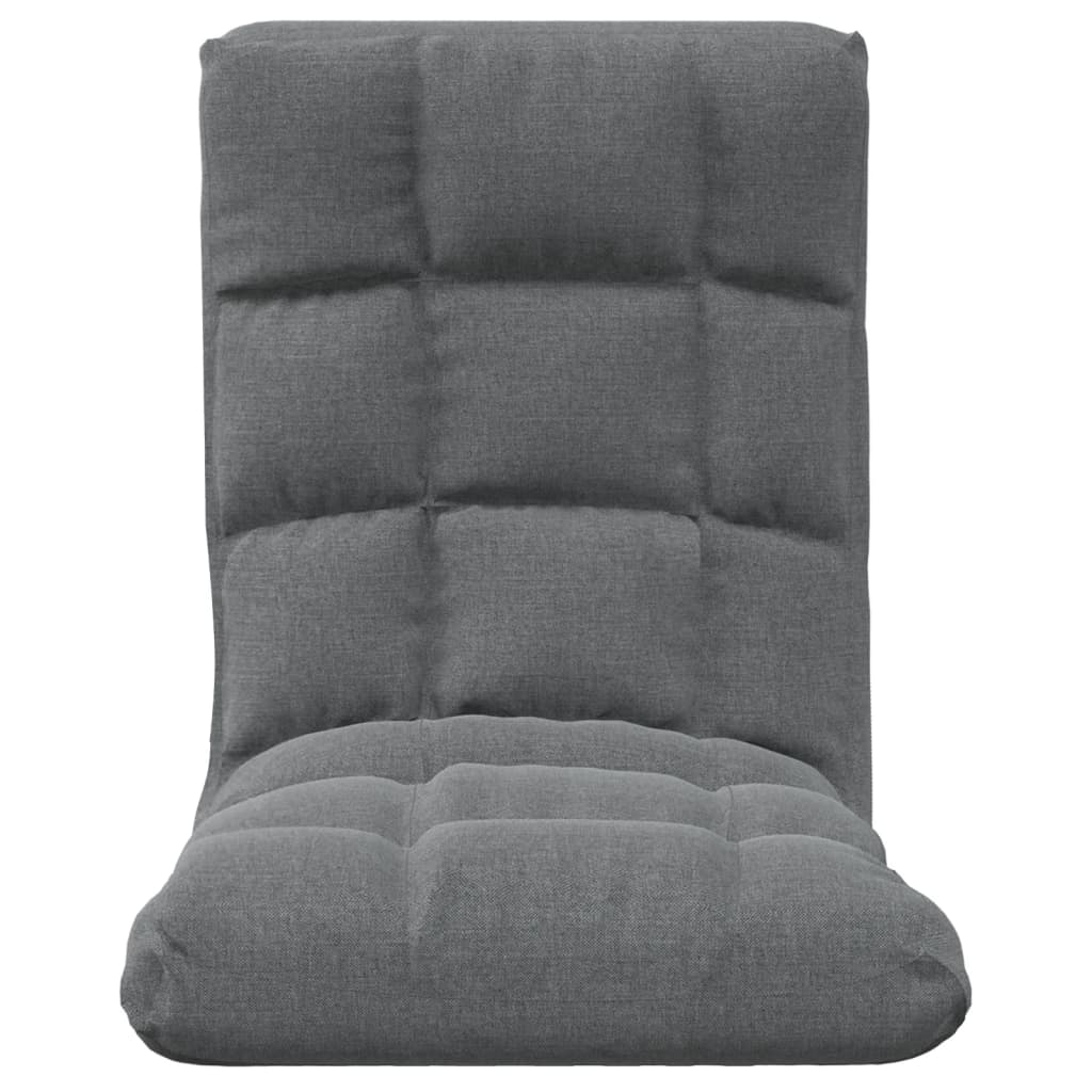 Chaise de sol pliable en tissu gris clair