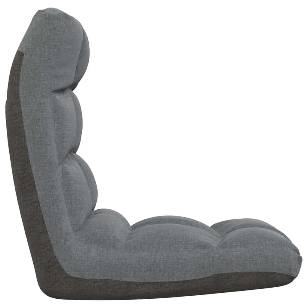 Chaise de sol pliable en tissu gris clair