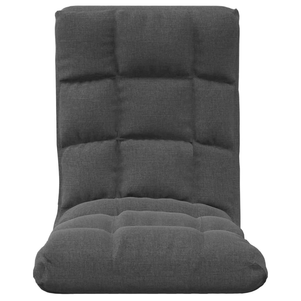 Chaise de sol pliable en tissu gris clair