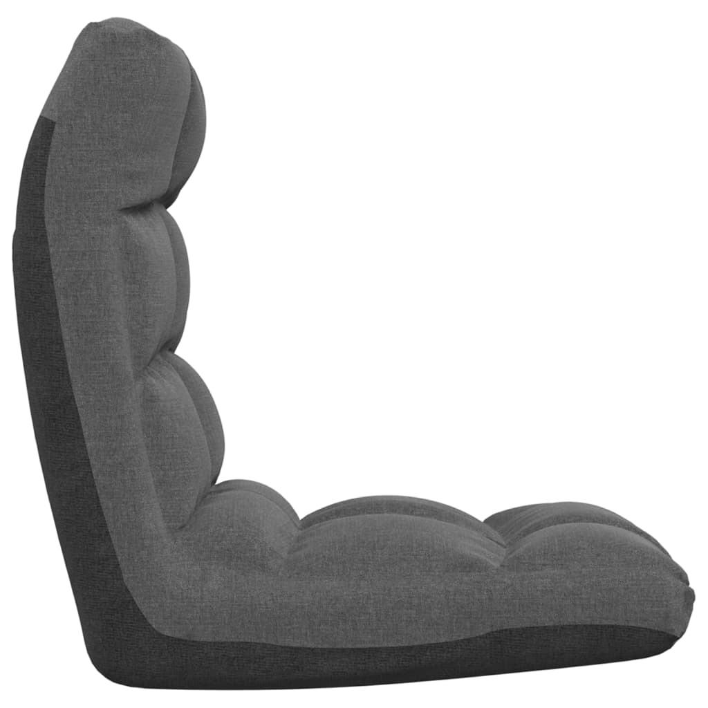 Chaise de sol pliable en tissu gris clair