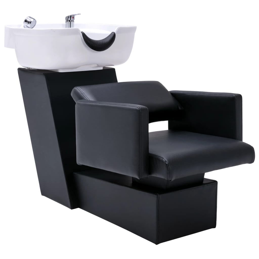 Chaise de lavage avec lavabo 129x59x82 cm cuir artificiel