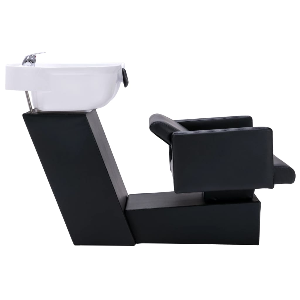 Chaise de lavage avec lavabo 129x59x82 cm cuir artificiel