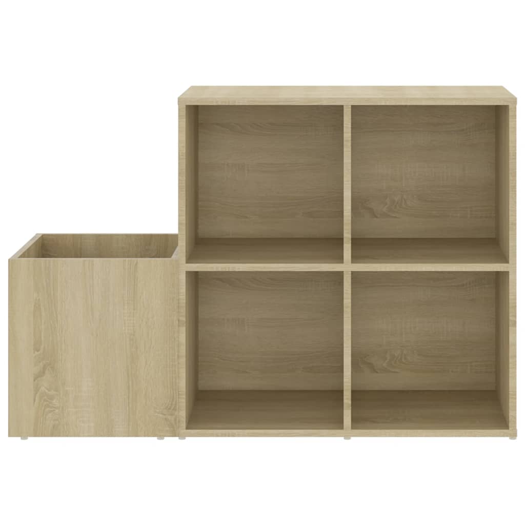 Opbergkast 105x35,5x70 cm bewerkt hout eikenkleurig