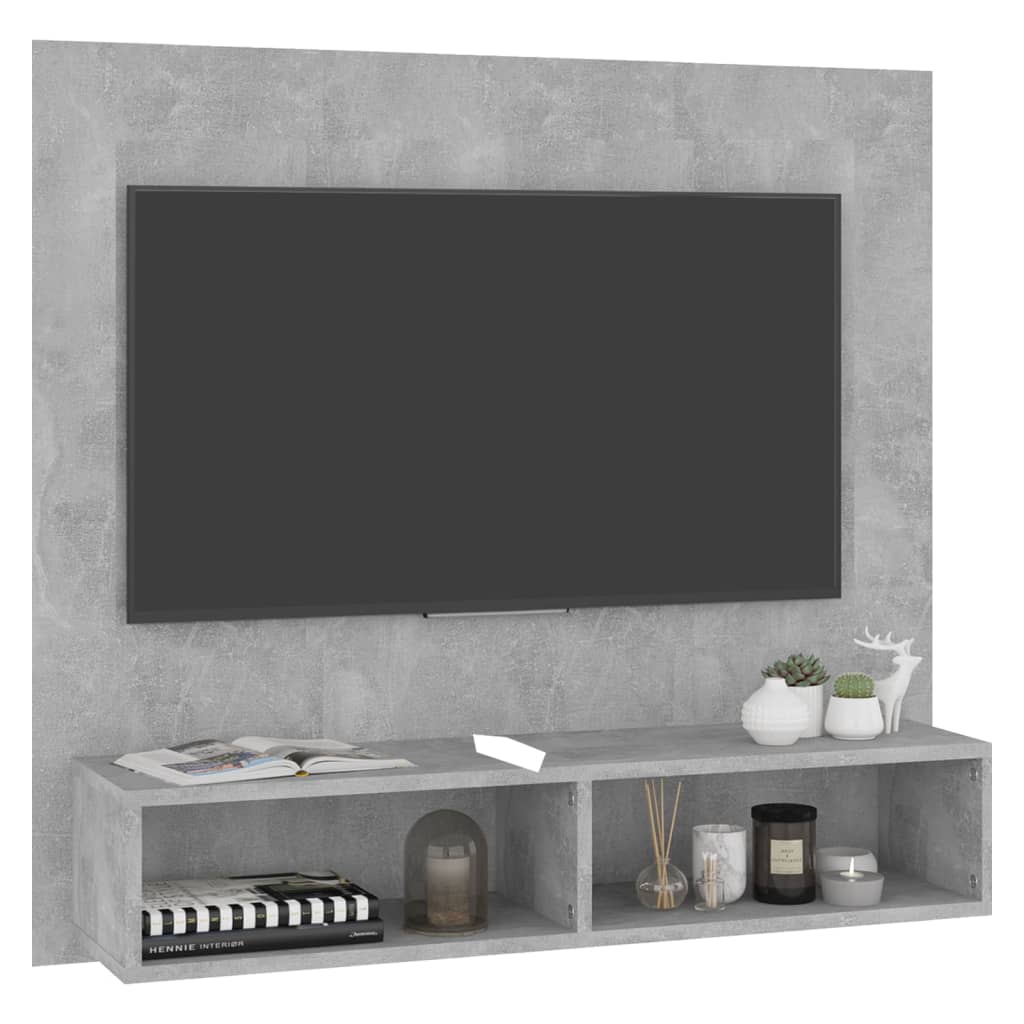 Tv-wandmeubel 102x23,5x90 cm bewerkt hout hoogglans zwart