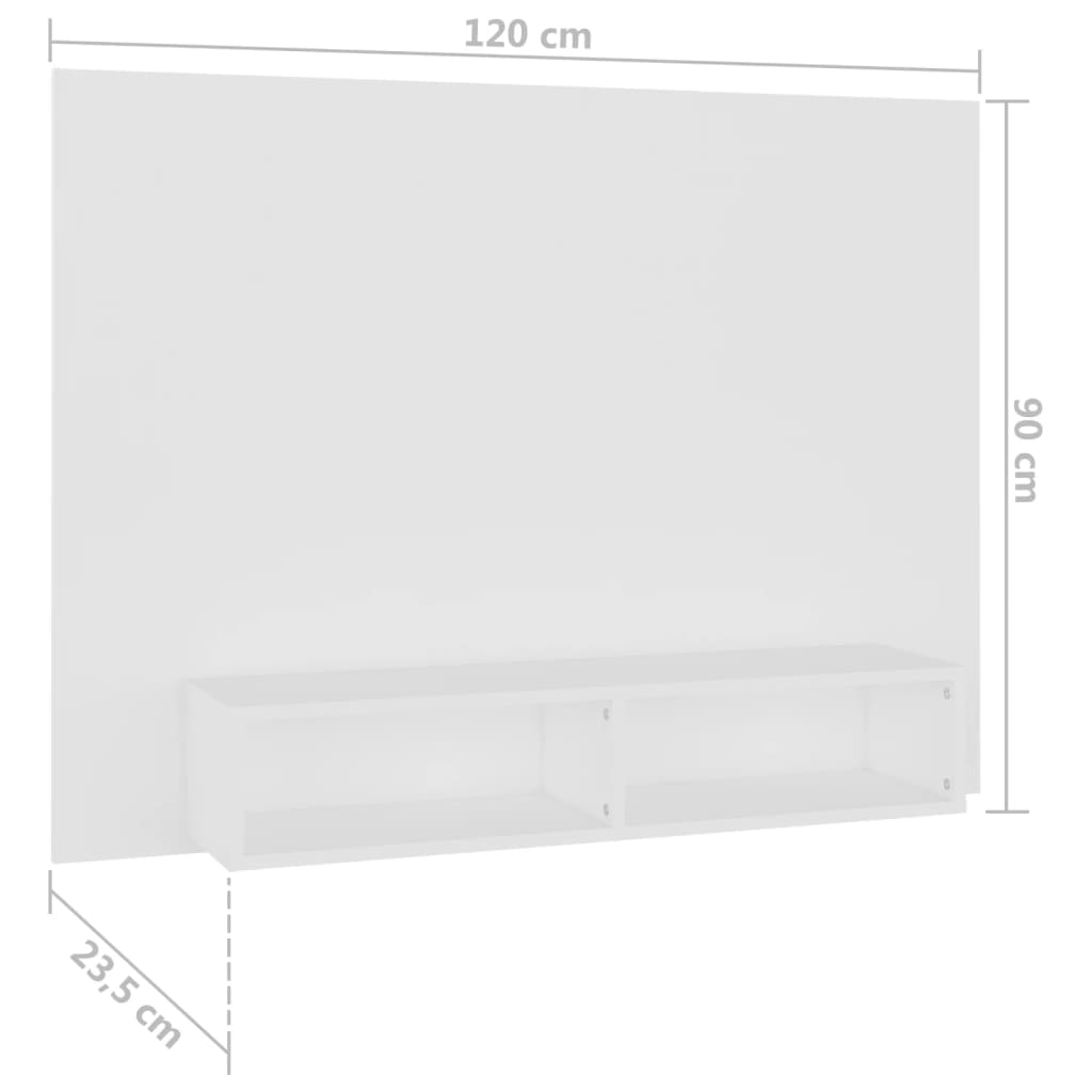 Tv-wandmeubel 120x23,5x90 cm bewerkt hout