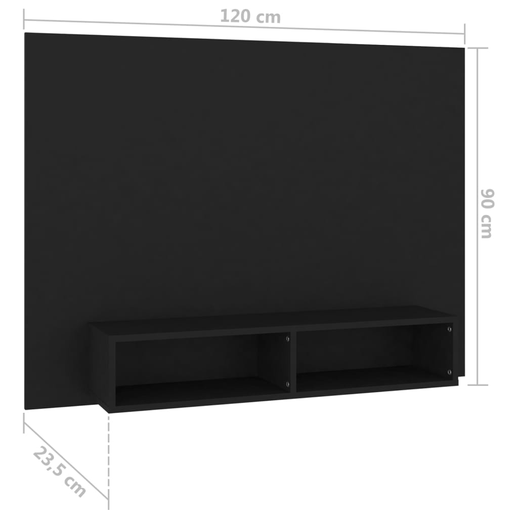 Tv-wandmeubel 120x23,5x90 cm bewerkt hout