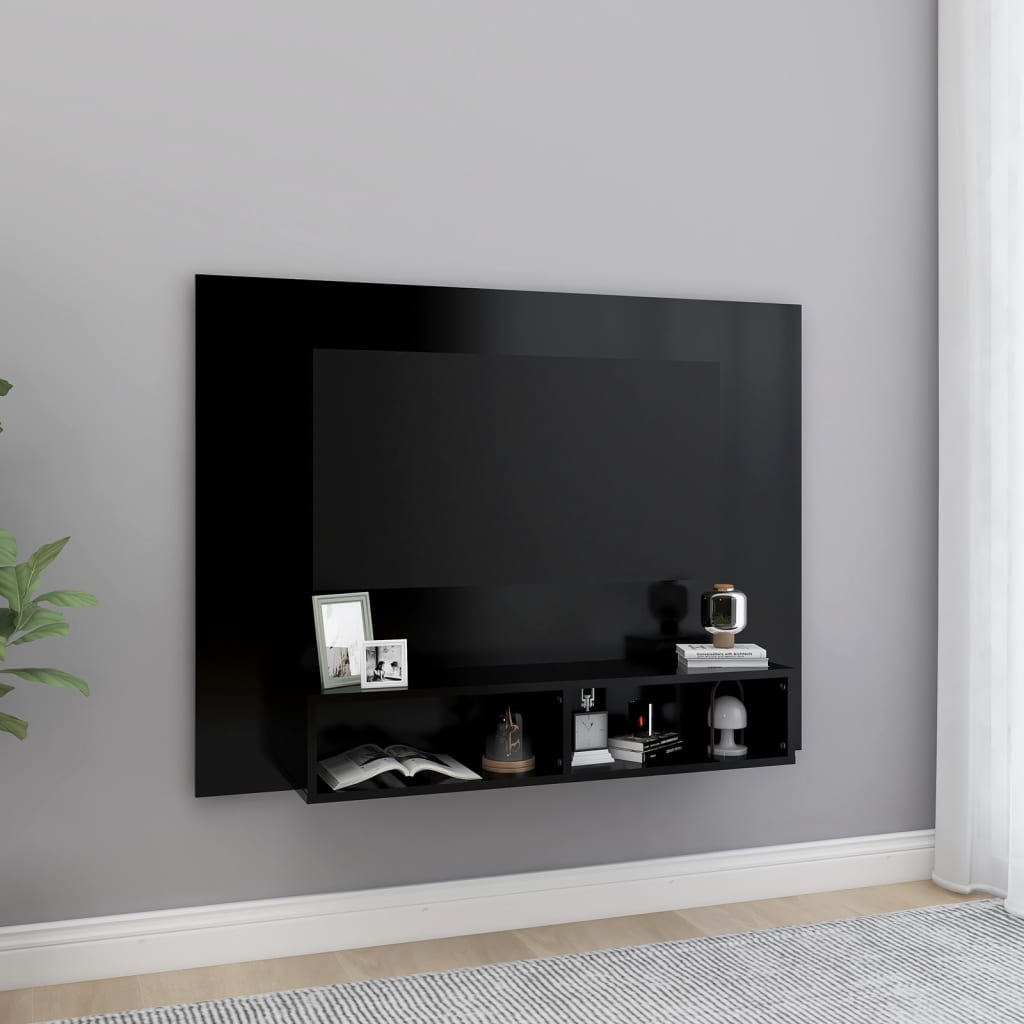 Tv-wandmeubel 120x23,5x90 cm bewerkt hout