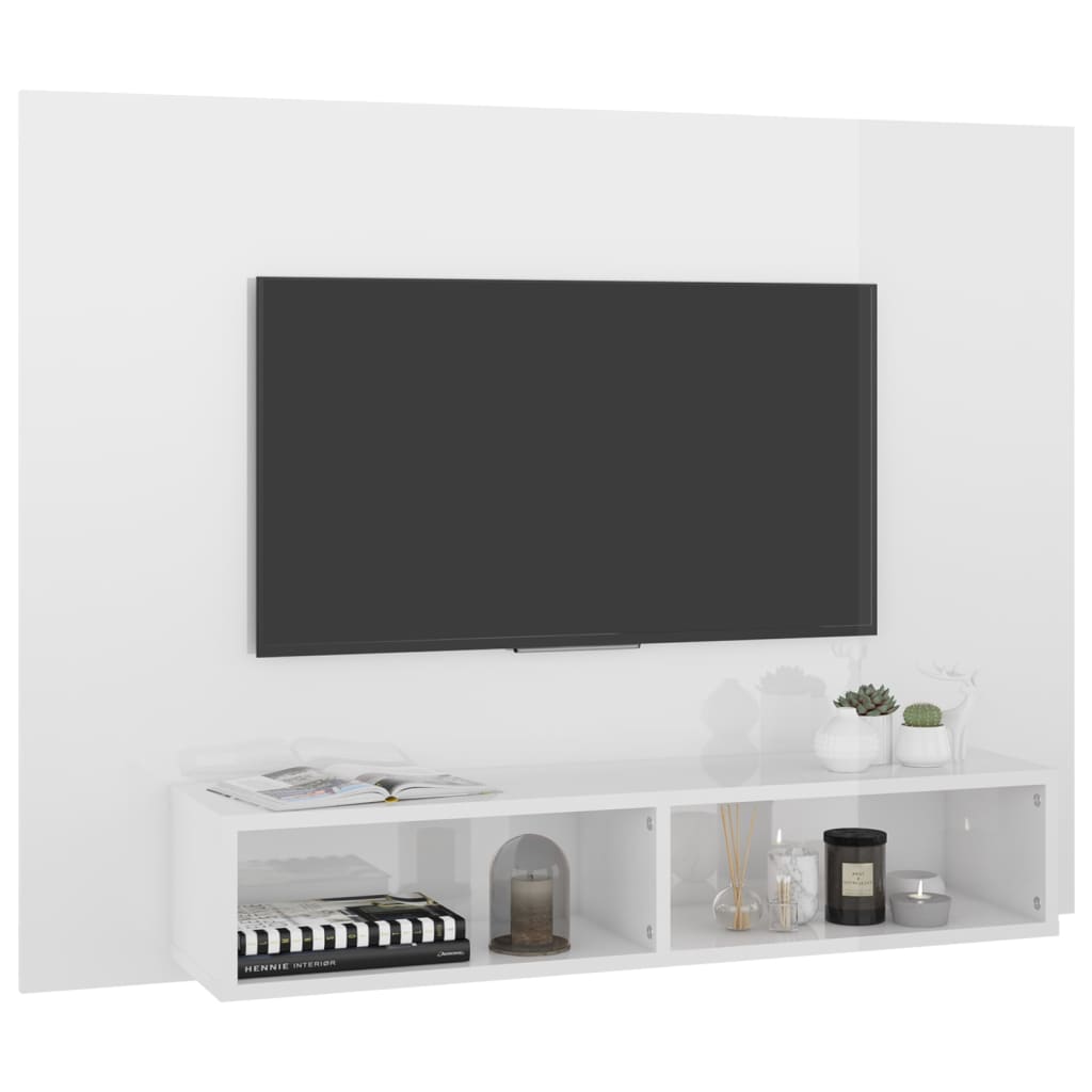 Tv-wandmeubel 120x23,5x90 cm bewerkt hout