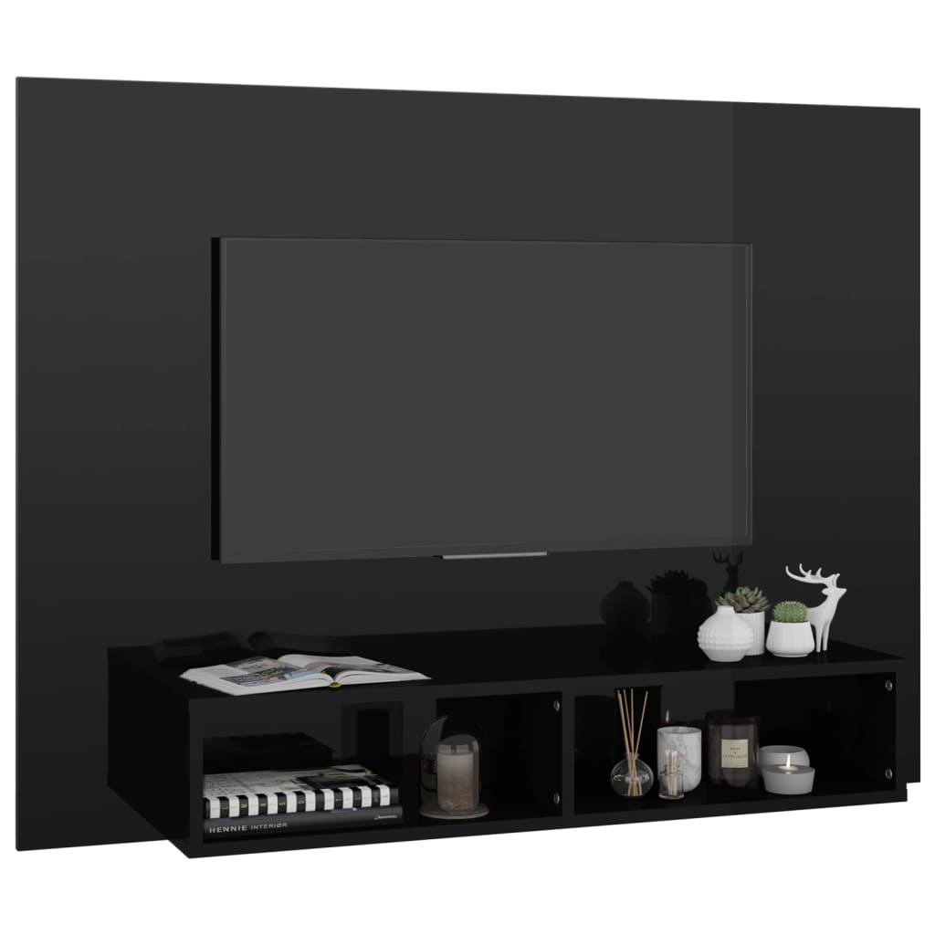 Tv-wandmeubel 120x23,5x90 cm bewerkt hout