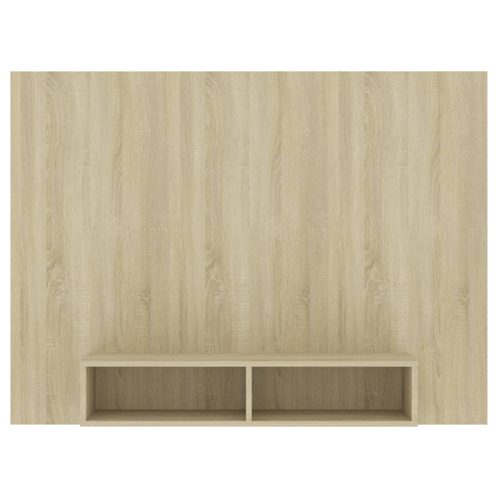 Tv-wandmeubel 135x23,5x90 cm bewerkt hout hoogglans zwart