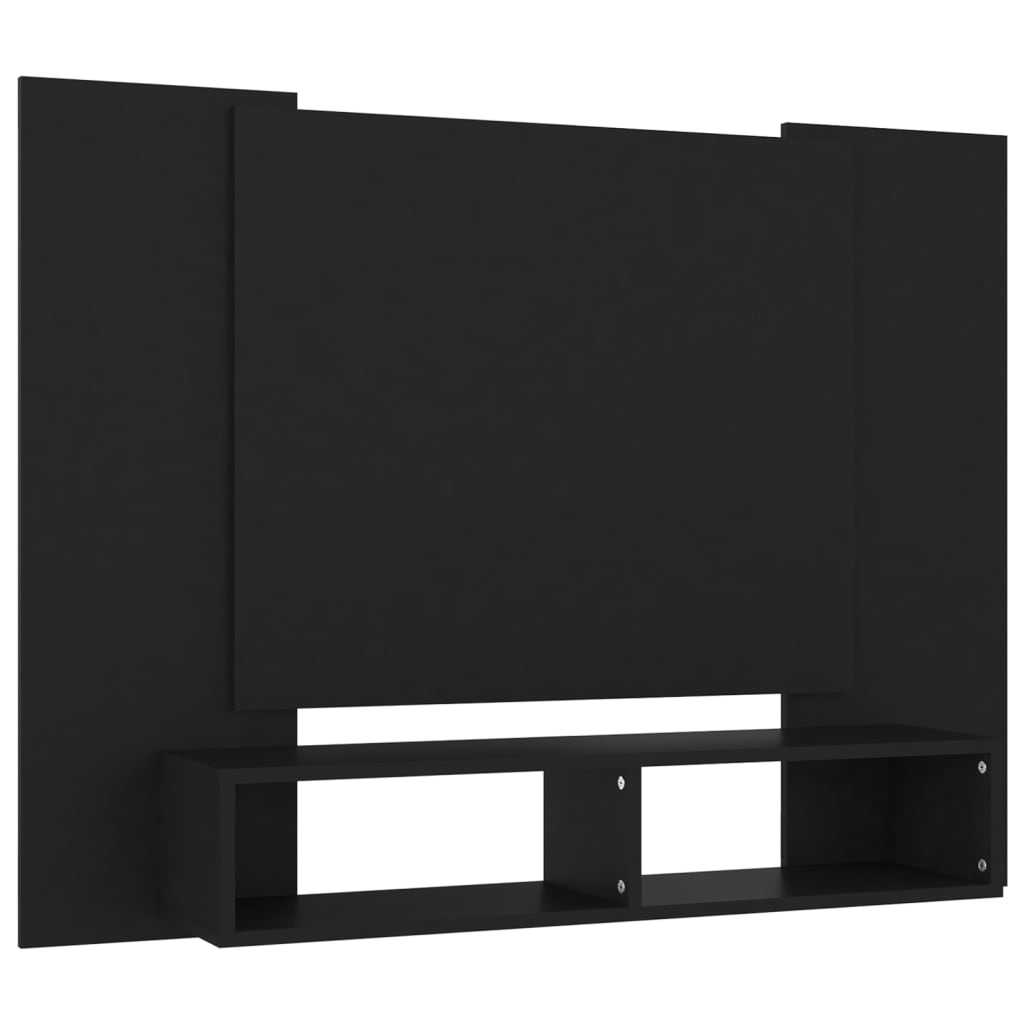 Tv-wandmeubel 120x23,5x90 cm spaanplaat zwart