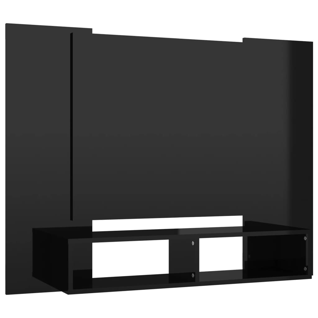 Tv-wandmeubel 120x23,5x90 cm spaanplaat zwart