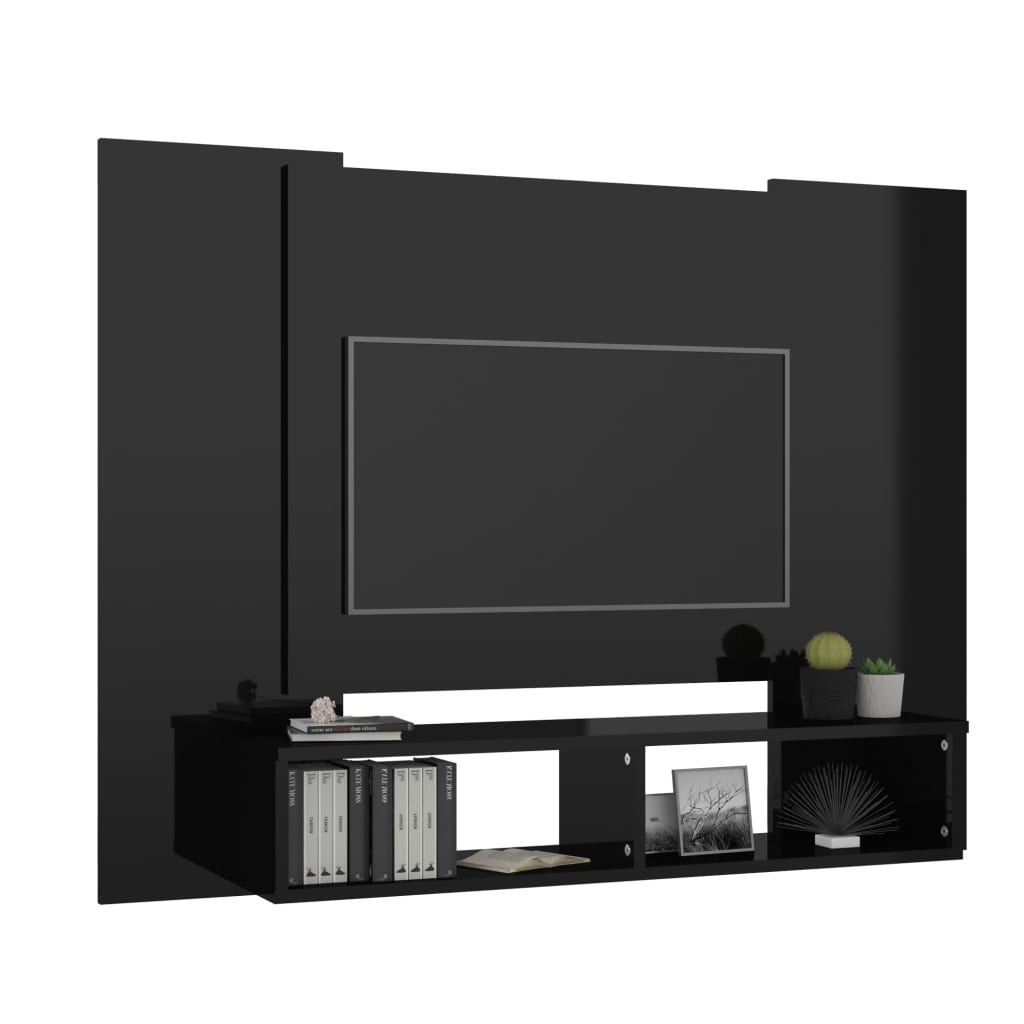 Tv-wandmeubel 120x23,5x90 cm spaanplaat wit sonoma