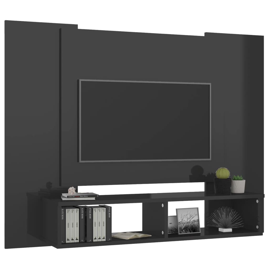 Tv-wandmeubel 120x23,5x90 cm spaanplaat wit sonoma