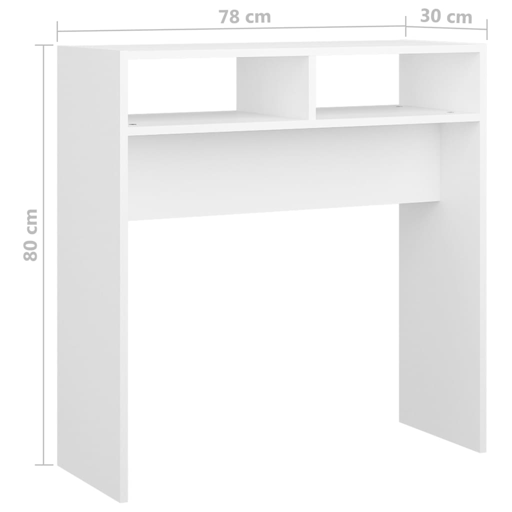 Wandtafel 78x30x80 cm bewerkt hout artisanaal eikenkleur