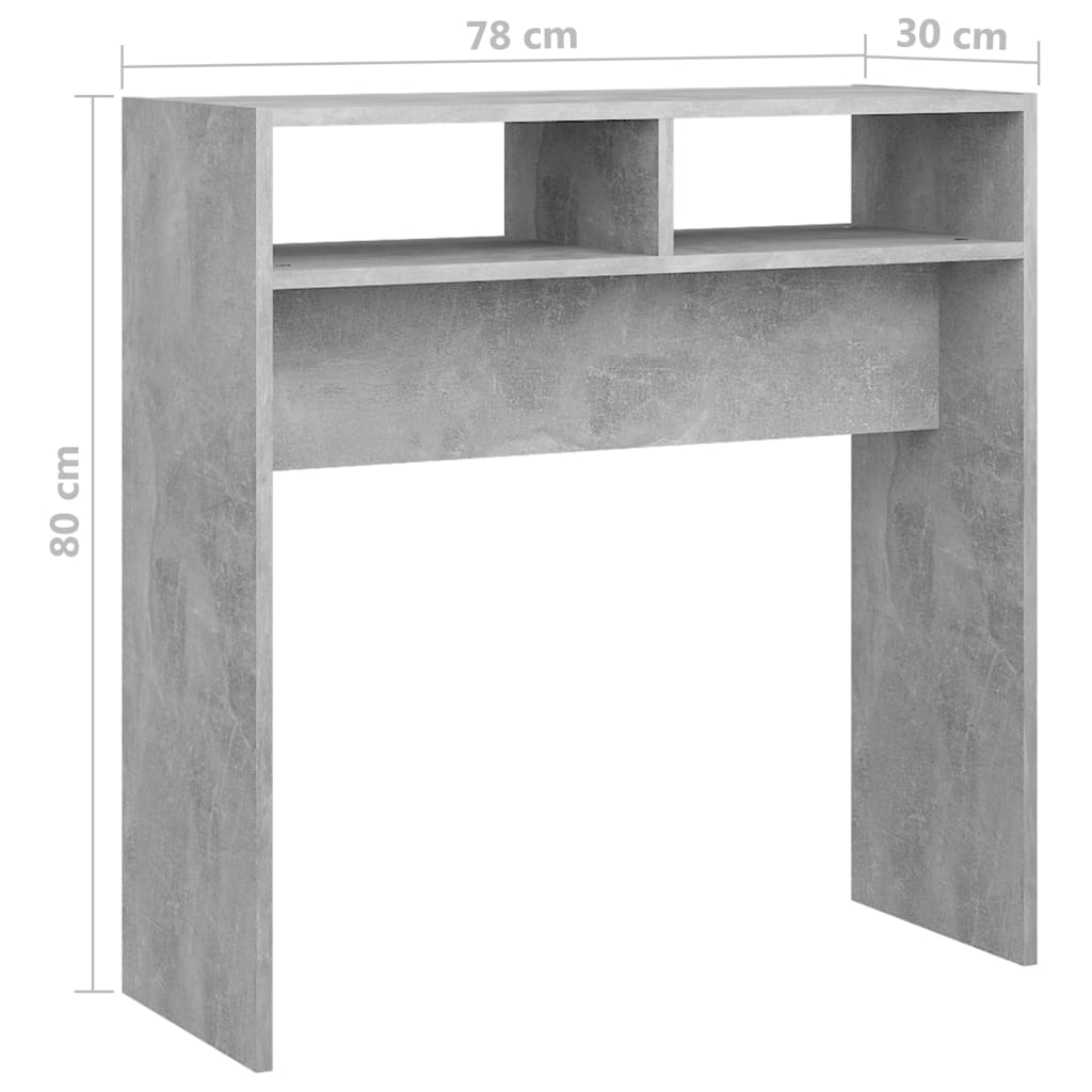 Wandtafel 78x30x80 cm bewerkt hout artisanaal eikenkleur