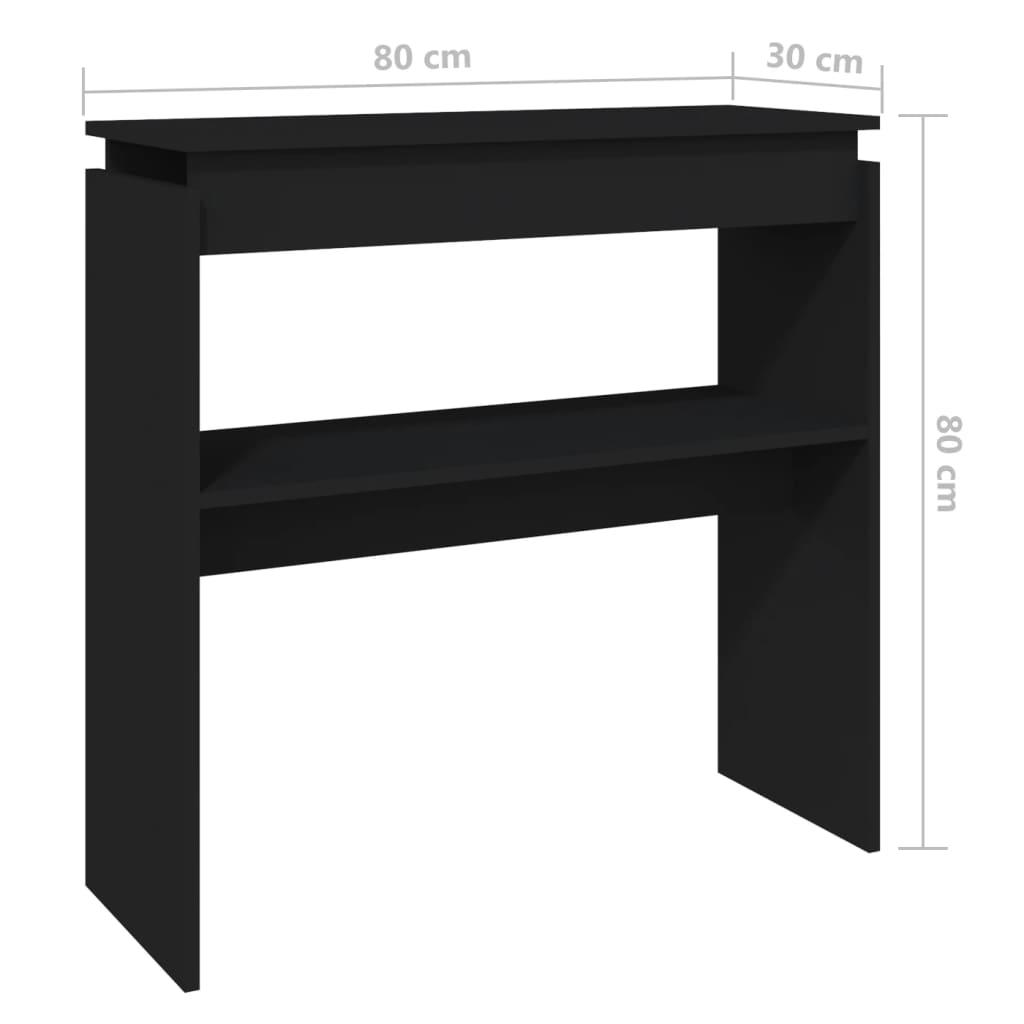 Wandtafel 80x30x80 cm bewerkt hout artisanaal eikenkleurig