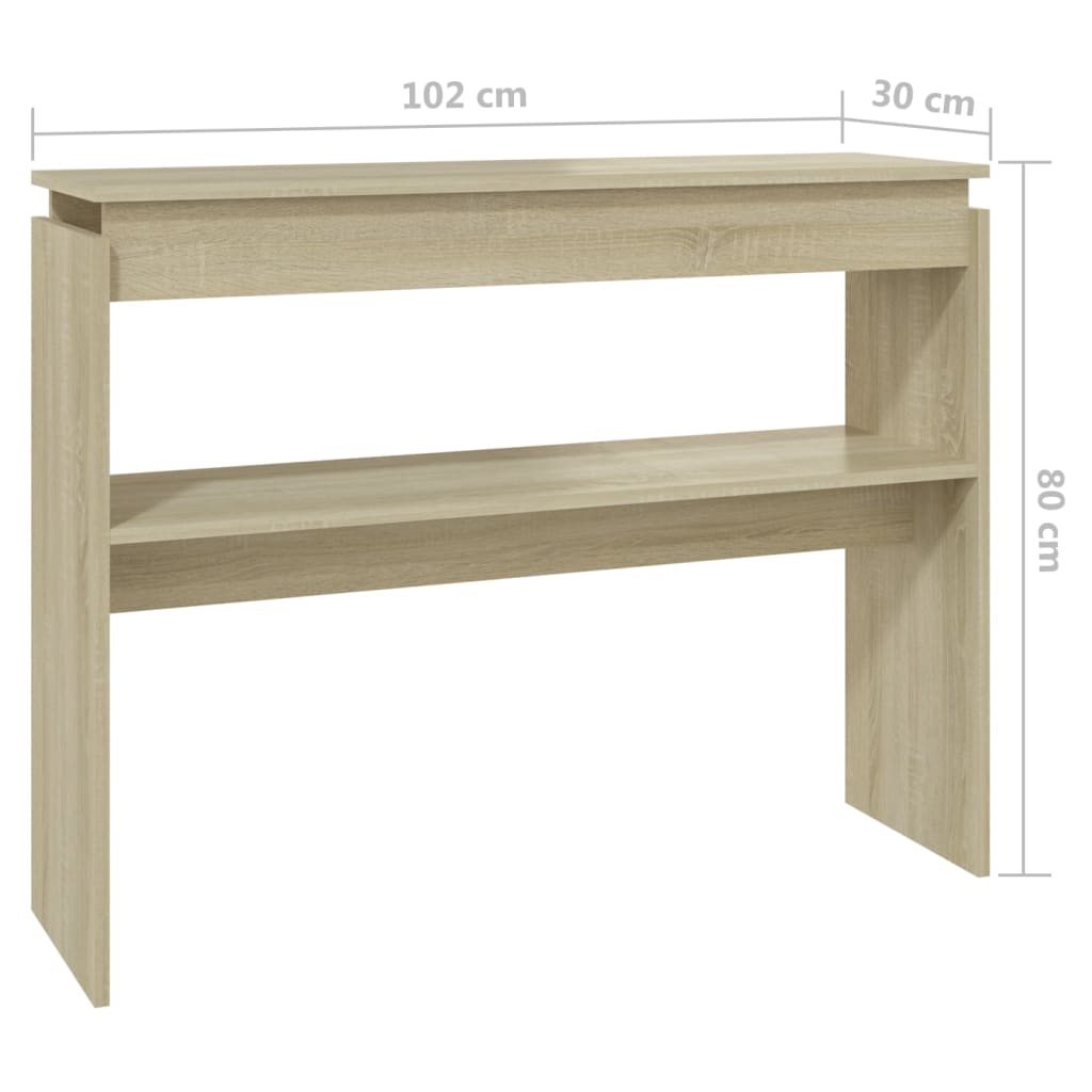 Wandtafel 102x30x80 cm bewerkt hout