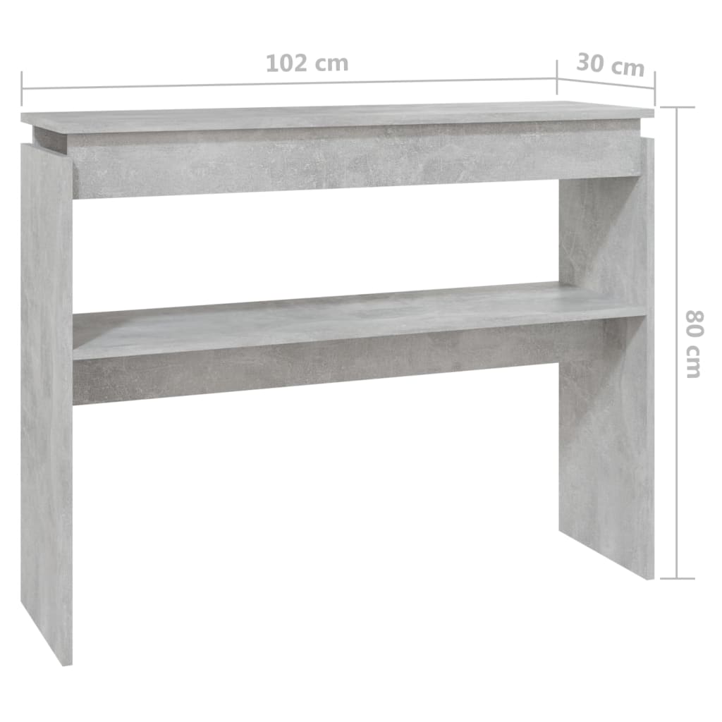 Table murale 102x30x80 cm en bois travaillé