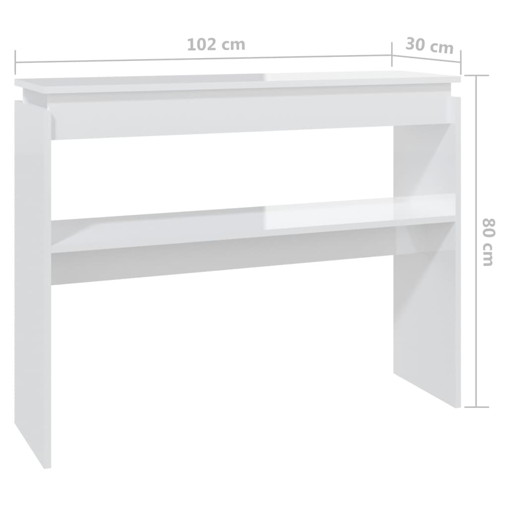 Table murale 102x30x80 cm en bois travaillé