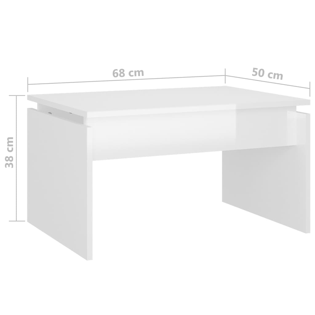 Table basse 68x50x38 cm en bois travaillé