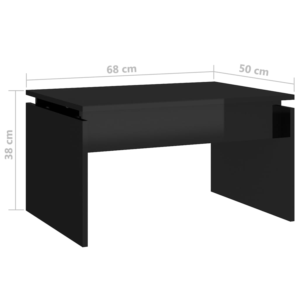 Table basse 68x50x38 cm en bois travaillé