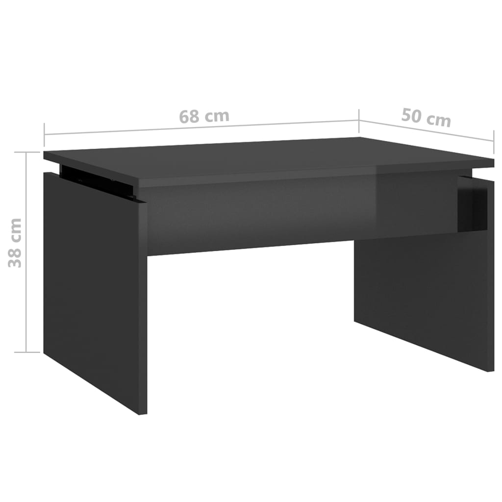 Table basse 68x50x38 cm en bois travaillé