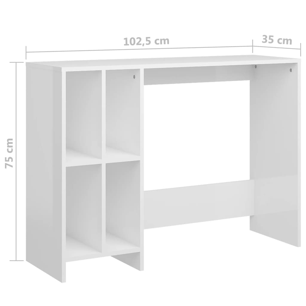 Bureau 102,5x35x75 cm bewerkt hout