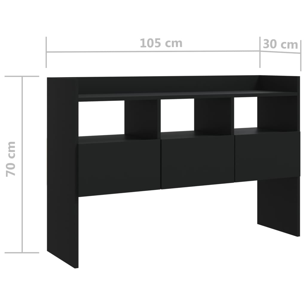 Buffet 105x30x70 cm en bois travaillé