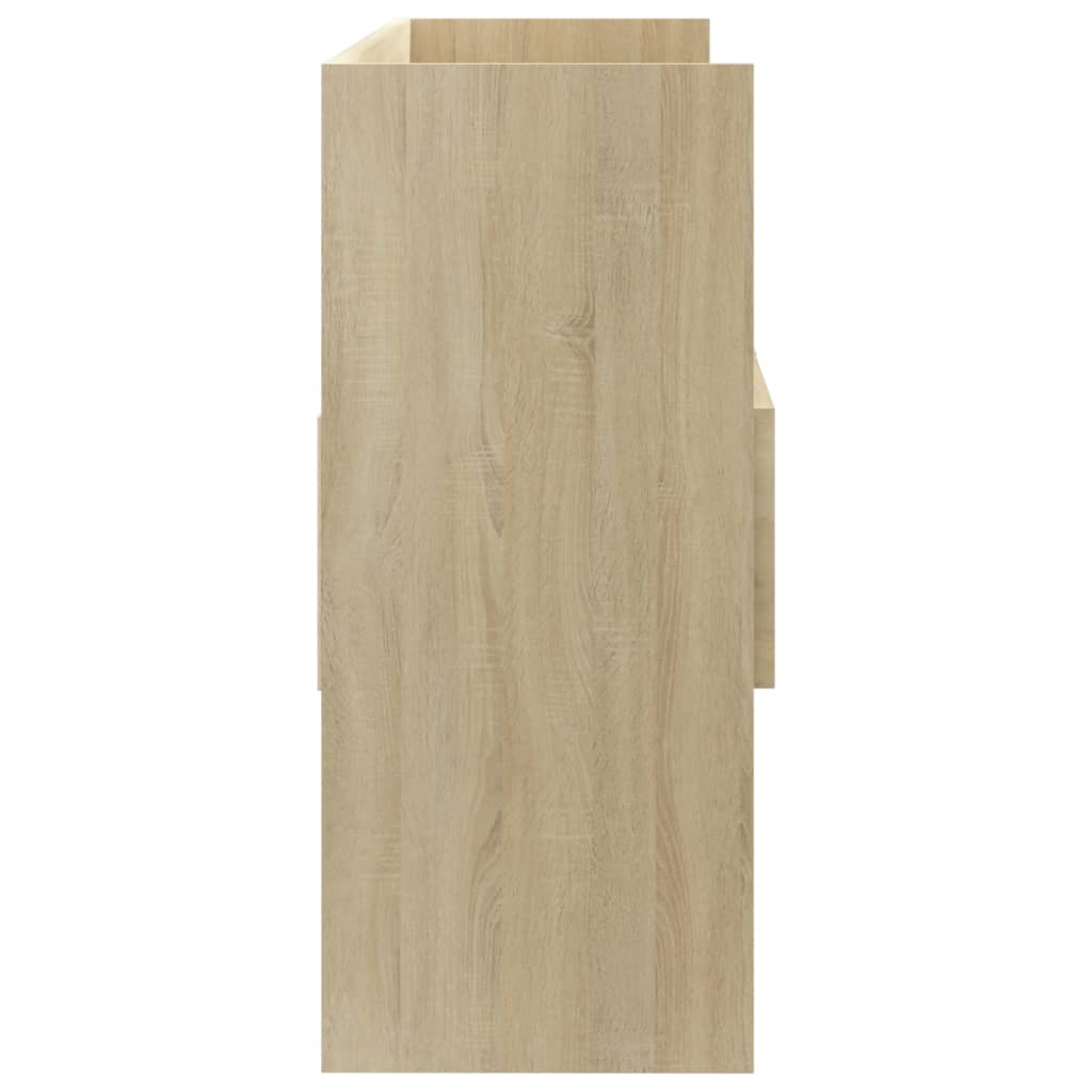 Dressoir 105x30x70 cm bewerkt hout eikenkleurig