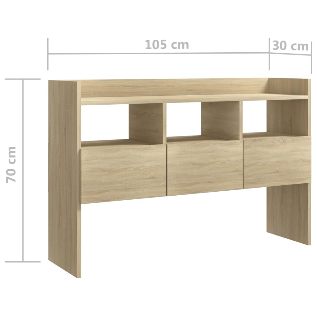 Dressoir 105x30x70 cm bewerkt hout