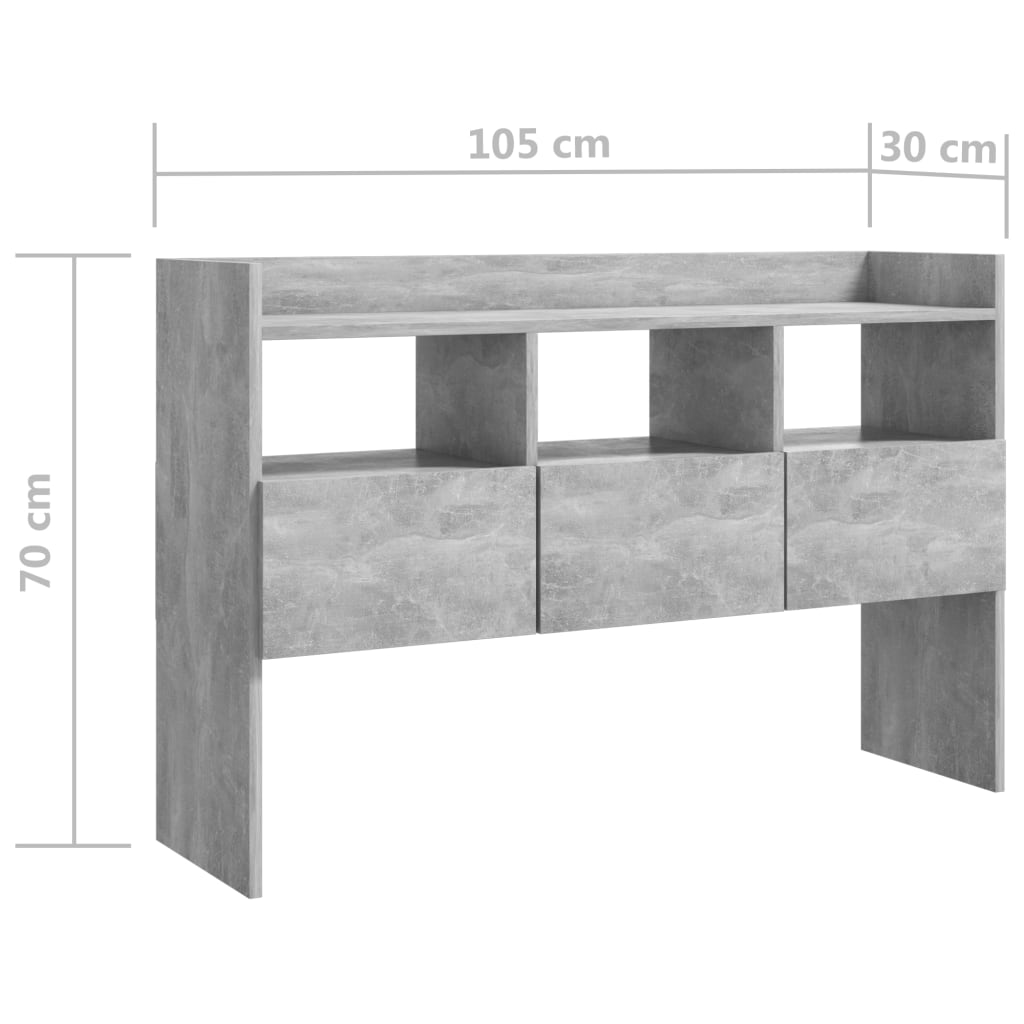 Buffet 105x30x70 cm en bois travaillé