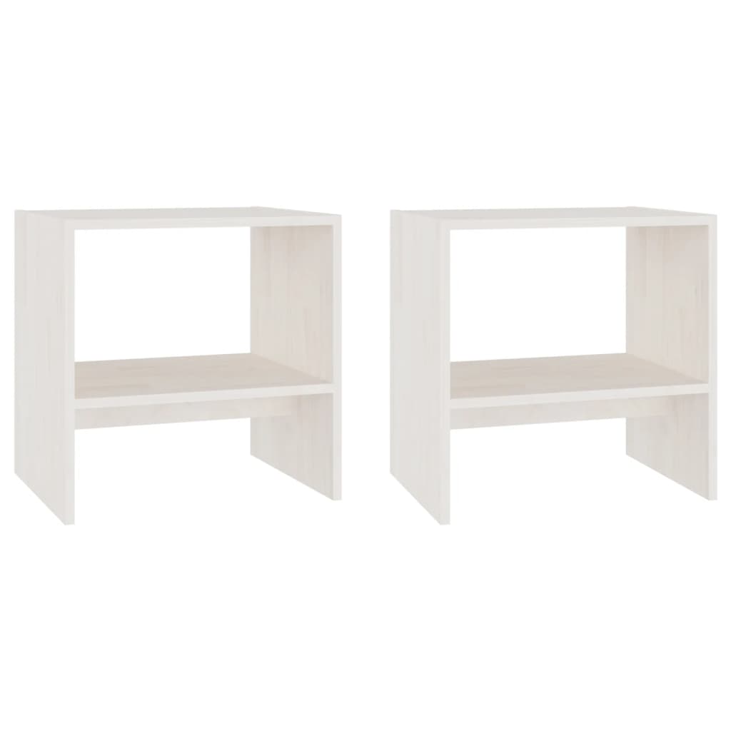 Tables de chevet 2pcs 40x30,5x40 cm en bois de pin massif