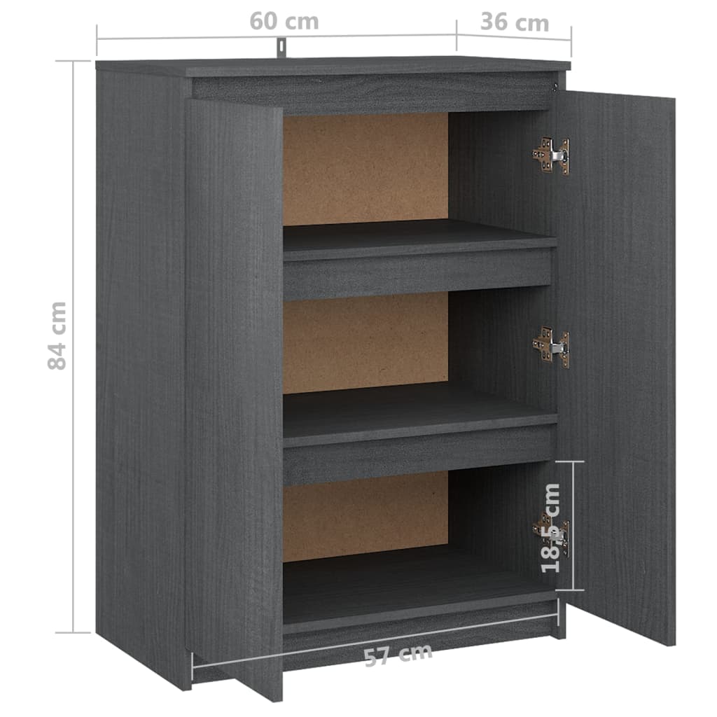 Dressoir 60x36x84 cm massief grenenhout