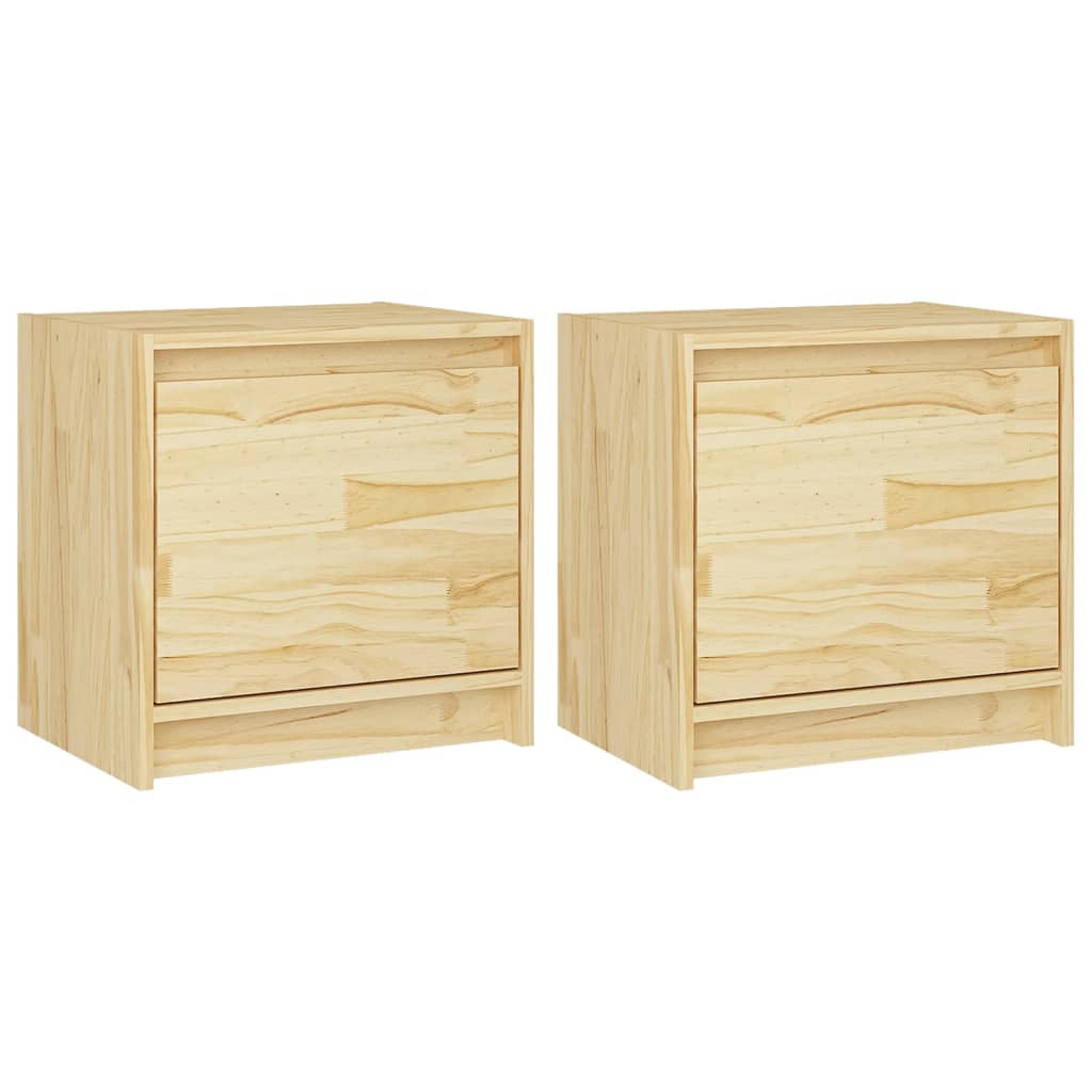 Tables de chevet 2 pcs 40x30,5x40 cm en bois de pin massif