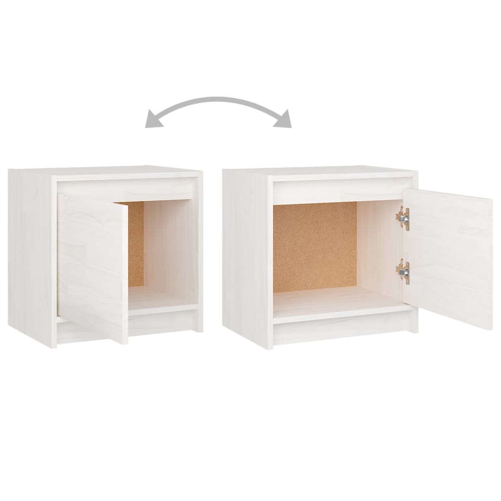 Tables de chevet 2 pcs 40x30,5x40 cm en bois de pin massif