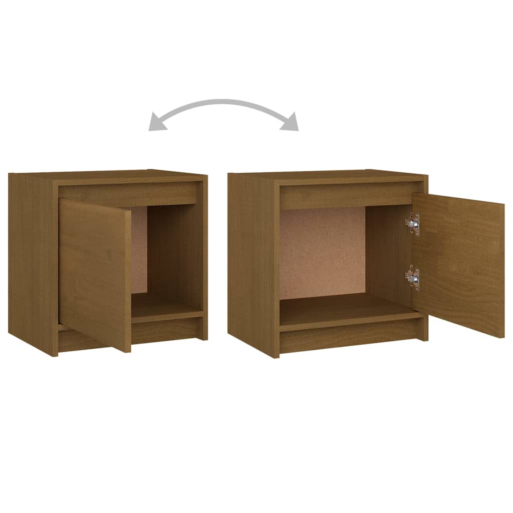 Nachtkastjes 2 st 40x30,5x40 cm massief grenenhout