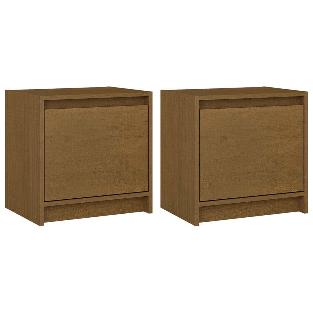 Tables de chevet 2 pcs 40x30,5x40 cm en bois de pin massif