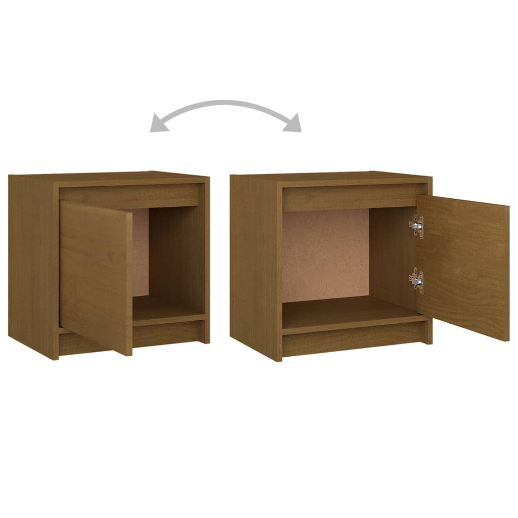 Tables de chevet 2 pcs 40x30,5x40 cm en bois de pin massif