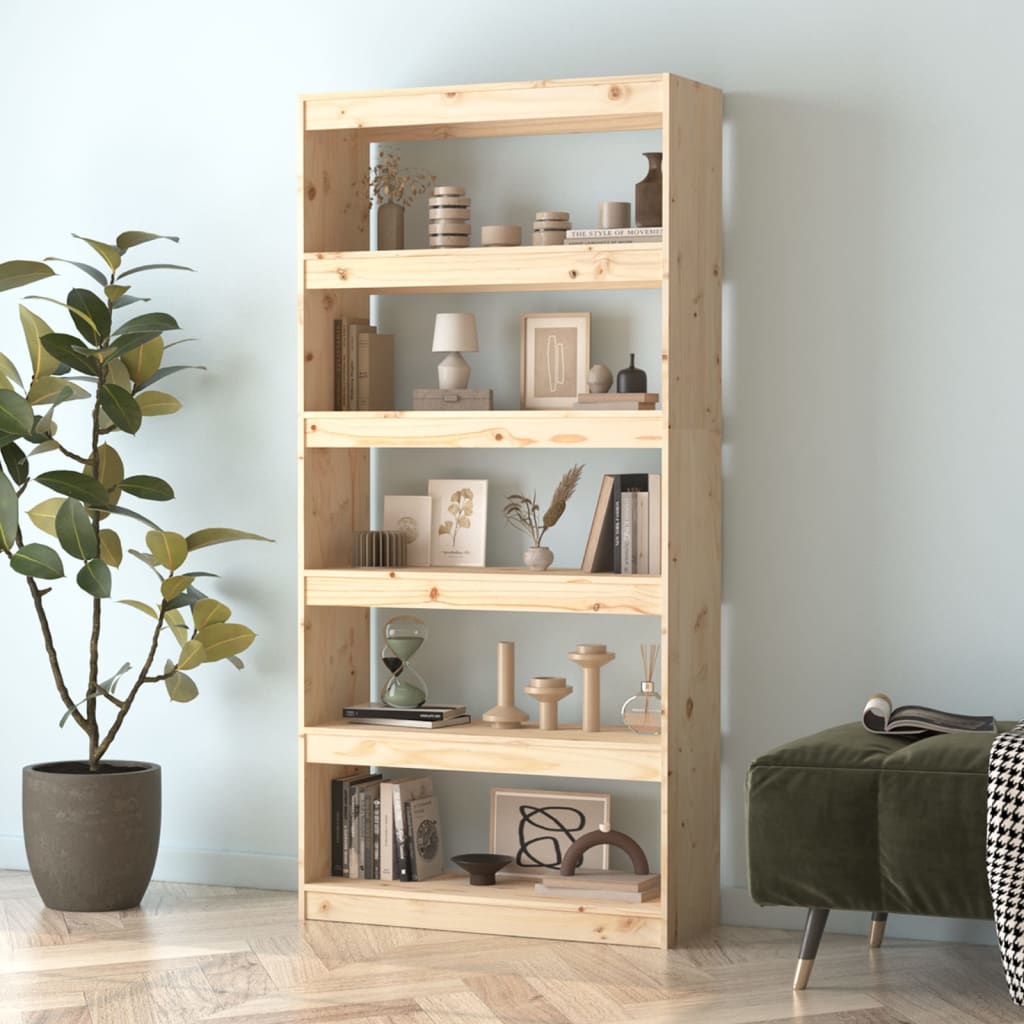 Boekenkast/kamerscherm 80x30x103,5 cm massief grenenhout