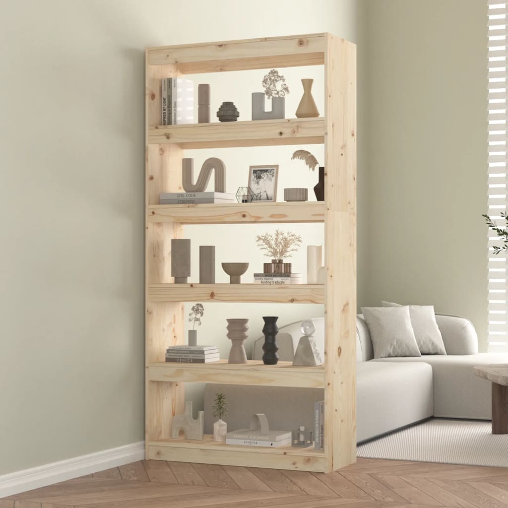 Boekenkast/kamerscherm 80x30x103,5 cm massief grenenhout