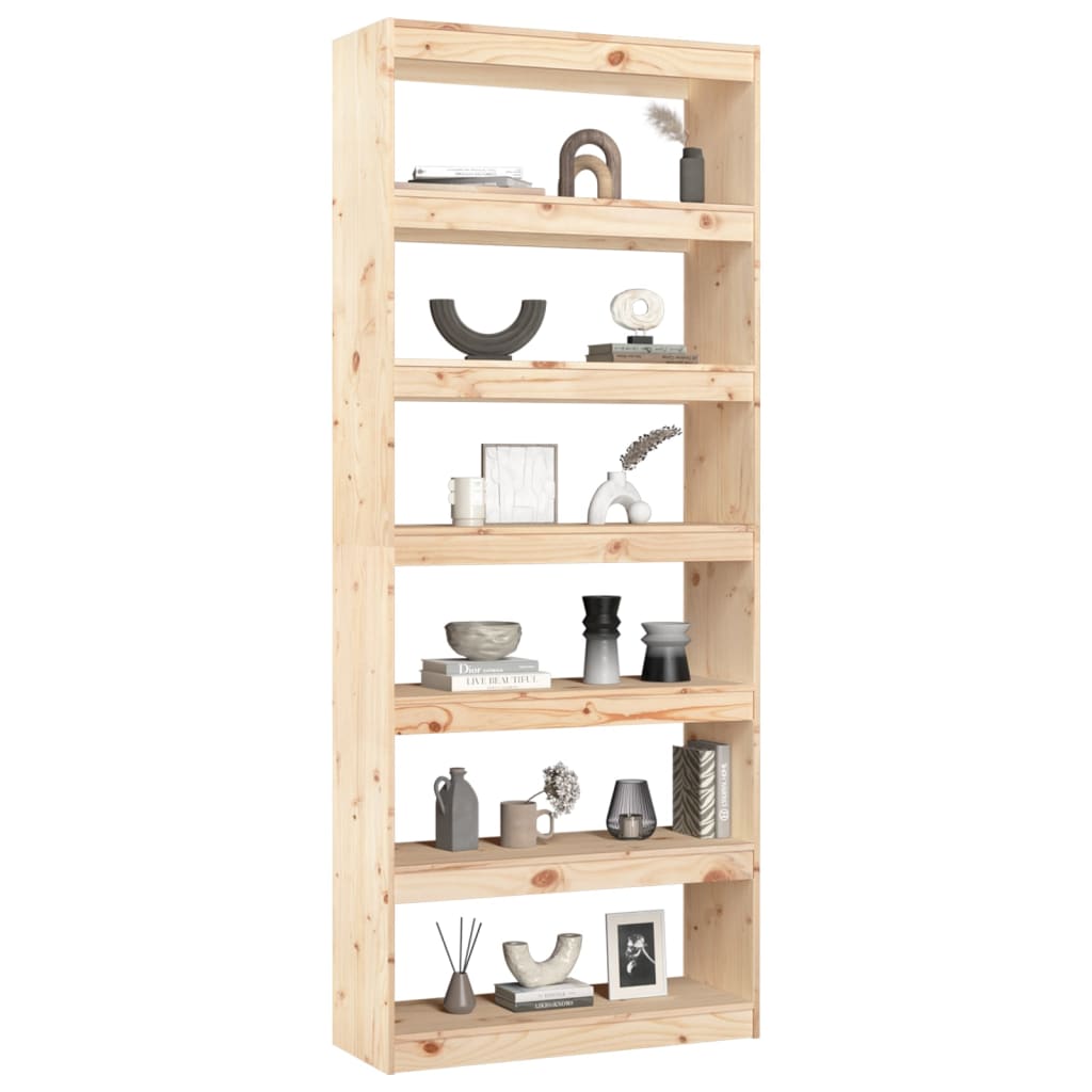 Boekenkast/kamerscherm 80x30x103,5 cm massief grenenhout