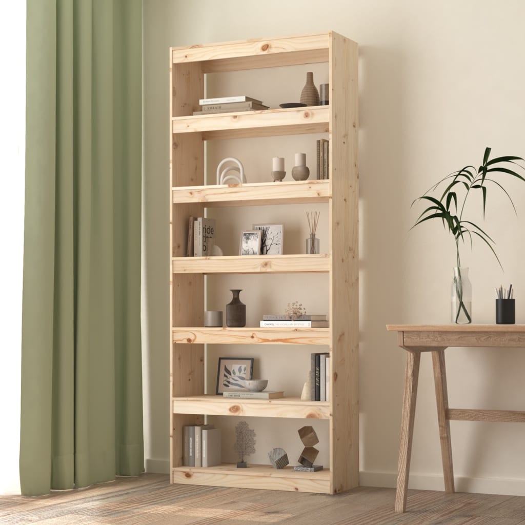 Boekenkast/kamerscherm 80x30x103,5 cm massief grenenhout