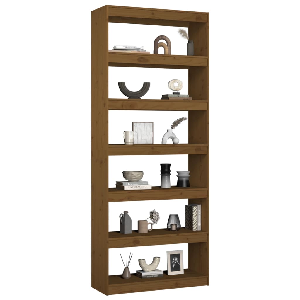 Boekenkast/kamerscherm 80x30x103,5 cm massief grenenhout