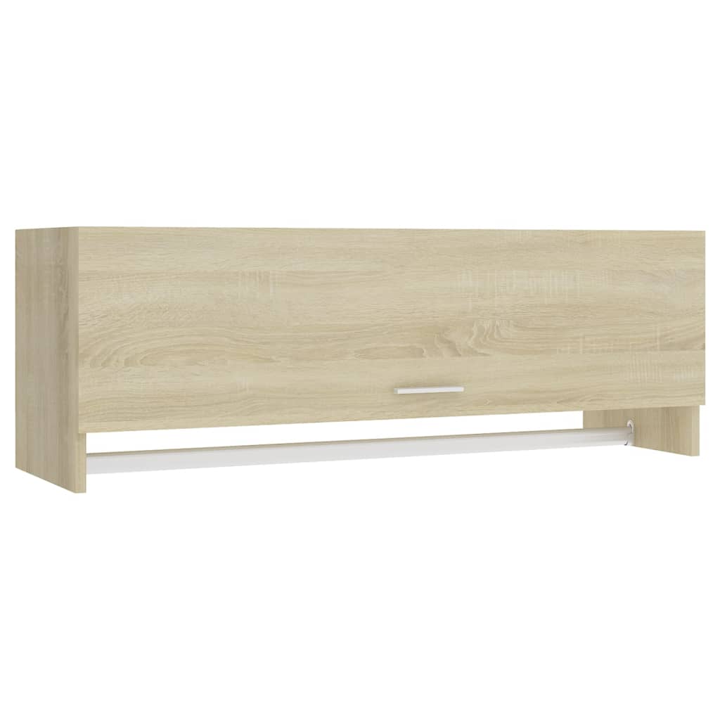 Kledingkast 100x32,5x35 cm bewerkt hout bruin eikenkleur