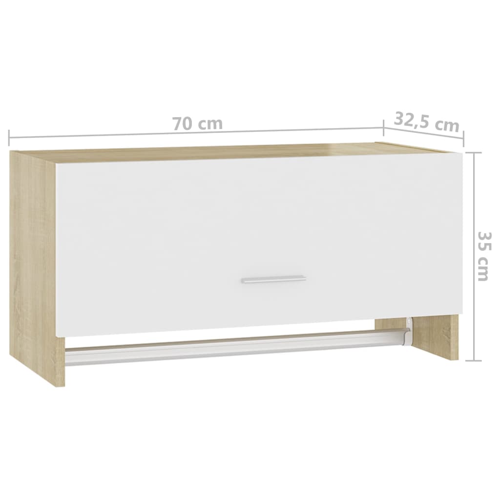 Kledingkast 70x32,5x35 cm bewerkt hout