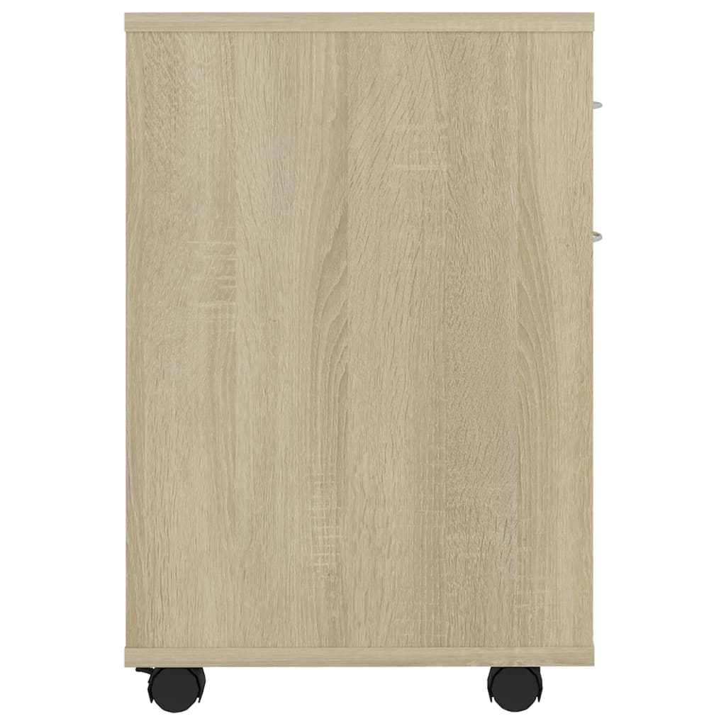 Kast verrijdbaar 45x38x54 cm bewerkt hout