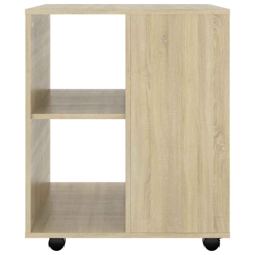 Kast verrijdbaar 60x53x72 cm bewerkt hout