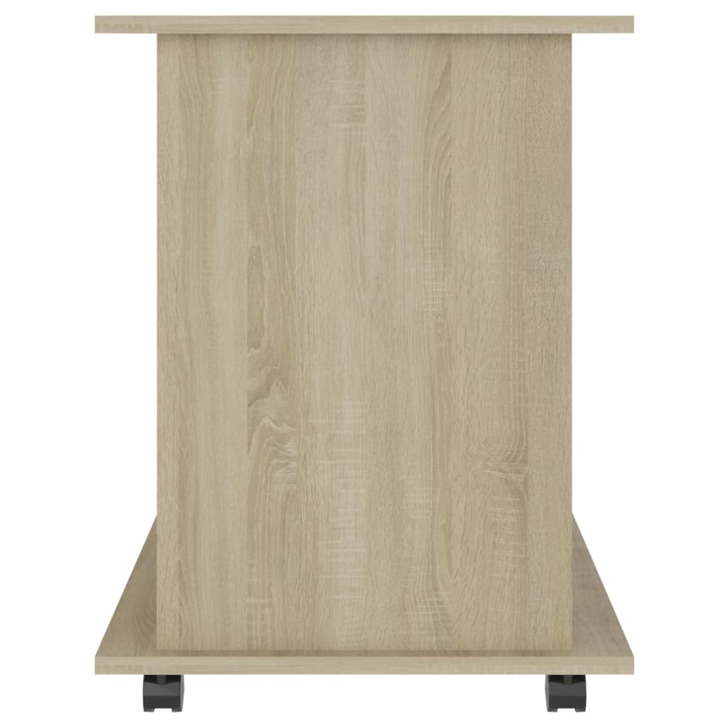 Kast verrijdbaar 60x45x60 cm bewerkt hout