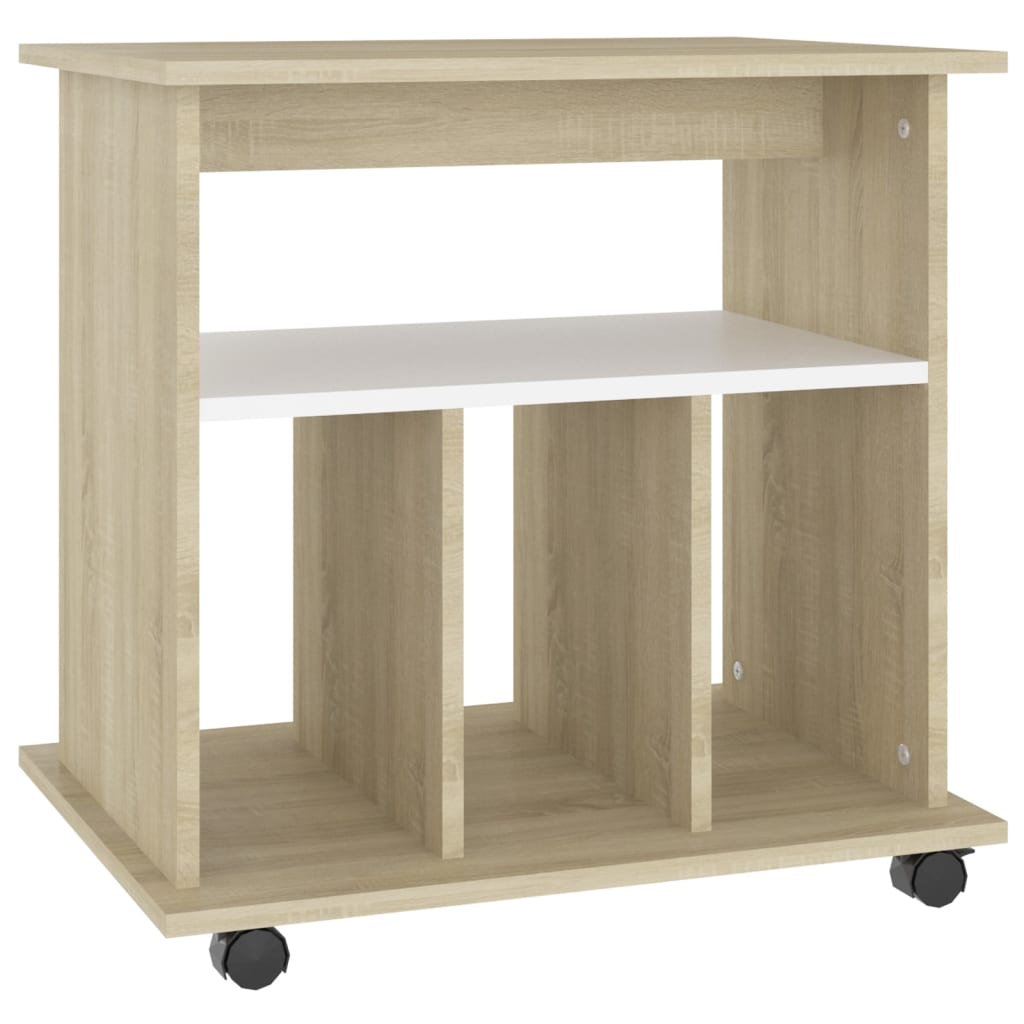 Kast verrijdbaar 60x45x60 cm bewerkt hout